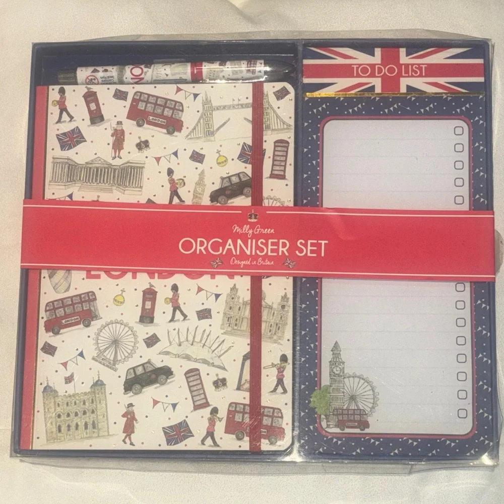 Milly Green London Organiser Set - Red and Blue
